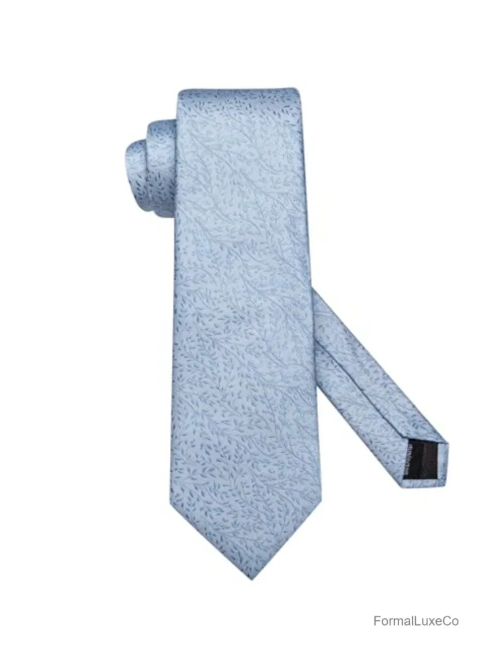 Silk Blend Paisley Floral Necktie Set with Hanky & Cufflinks 4pc